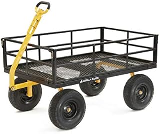 Gorilla Carts GOR1400-COM Heavy-Duty Steel Utility Cart with Removable Sides and 15