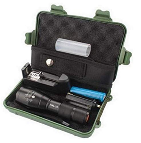 Silverzone Led Bright Tactical Flashlight Rechargeable Flashlights Case 5000 High Lumens Ultra Bright-CREE