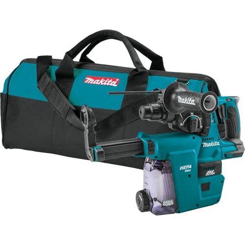 Makita XRH01ZWX SDS-plus rotary hammer, 1 in., brushless, with HEPA dust extractor