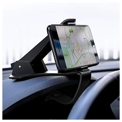 UGREEN Soporte Móvil Coche,Soporte para Teléfono 4-6.5",Pinza Firme al Salpicadero para GPS,Silicona Antideslizante,Montaje Móvil Universal para iPhone11Pro MAX XR 8,Samsung S10 Huawei Xiaomi