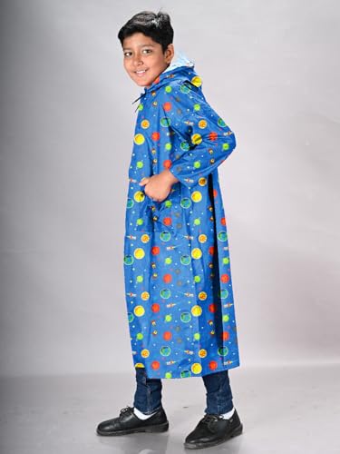 Image of LUX VENUS Boys Printed Raincoat with School Bag Cover
