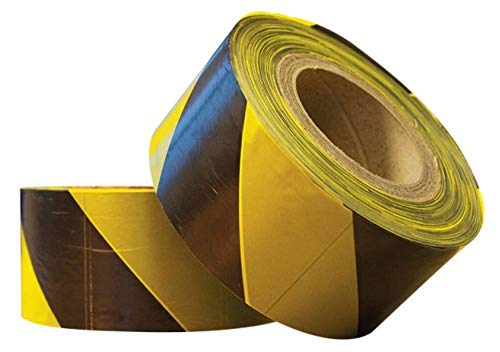 Bond It - Cinta de peligro social (50 mm x 33 m), color negro y amarillo