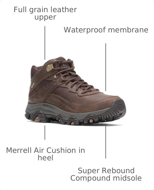 Merrell Men's Moab Adventure 3 Mid Wp Hiking Boot, Earth 1, 11.5 - image 3