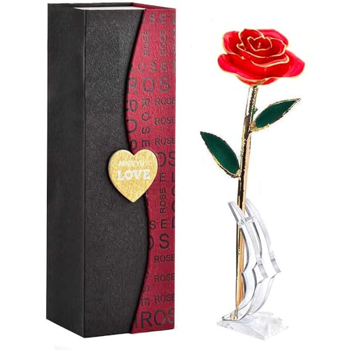 Rosa Eterna San Valentín,Caja de Regalo de Rosa Preservada,Rosa Bella Y Bestia,Regalo de Cumpleaños de Aniversario Dia de la Madre Dia de para Mamá