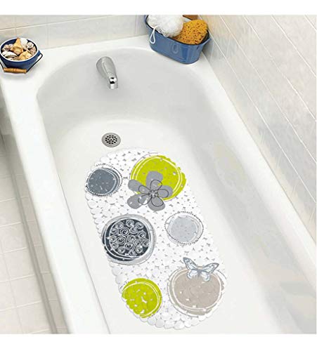 Tapis de bain PVC antidérapant à ventouses format rectangulaire pour douche - 2