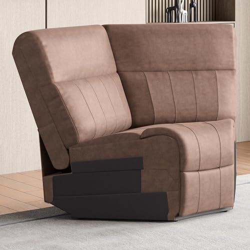 Image of Home Centre | Denver Fabric 1-Seater Wedge Recliner | Recliner Sofa for Living Room | Pine Wood | Brown | 2 Year Warranty