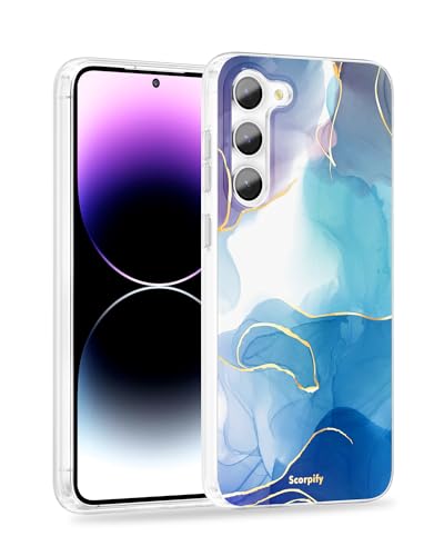 Coque Samsung S23 marbre océan pour femme style MagSafe unique