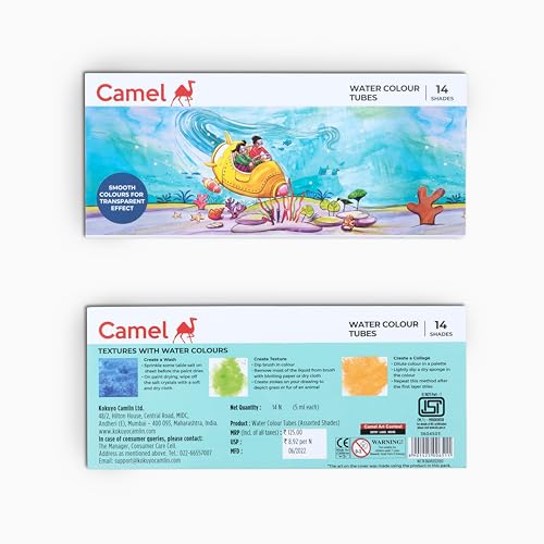 Camel Student Water Color Tube - 5ml, 14 Shades