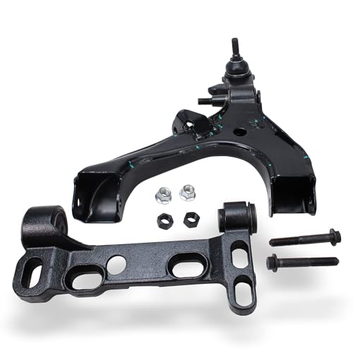 Image of Detroit Axle - 4pc Front End Control Arms Kit for Chevy Trailblazer EXT GMC Envoy XL XUV Buick Rainier Isuzu Ascender Saab 9-7x Olds Bravada, 2 Lower Control Arms w /Ball Joints 2 Sway Bars Replacement