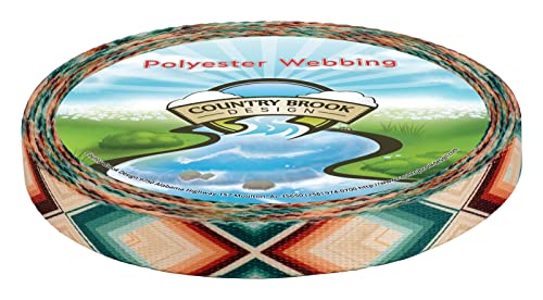 Country Brook Design - Sedona Arrows Polyester Webbing (3/4 Inch, 10 Yards)