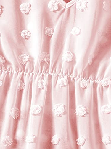 WDIRARA Toddler Girl's Swimwear Sheer V Neck Sleeveless Chiffon Cover Up Beach Dress3