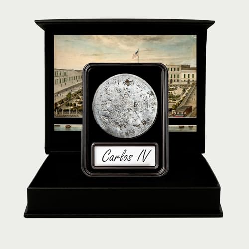 IMPACTO COLECCIONABLES | America's Chopmarked Trade Dollars and American Coin Treasure | Authentic 8 Reales Coin | Asian Chopmarks & Trade Routes | Certified Historical Collectible in Protective Case