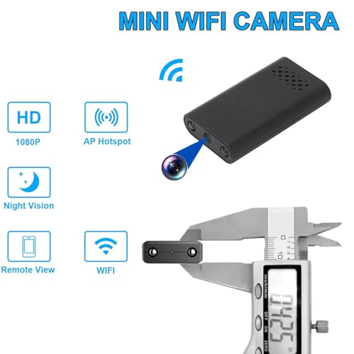 Tangxi Petite Caméra WiFi sans Fil, Caméras de sécurité Espion Cachées HD 1080P, Mini Caméra Nounou pour Chien et bébé avec Vision Nocturne, Détection du Corps Humain, pour Intérieur et – vue 4