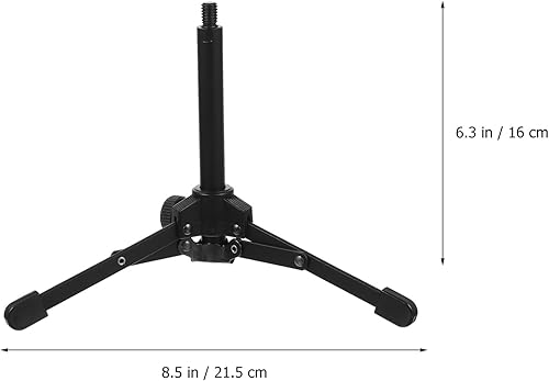 Miniatura 3 de Desktop Tripod Mic Stand Stable Height Metal Tabletop Holder for Recording Streaming Conferences Online Chat Meetings