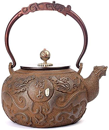 AWJ Tetera de Hierro Fundido de Estilo japonés con infusor de Hierro Tetera Saludable Tetera de Hierro Fundido sin…