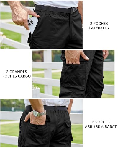 Short 3/4 travail hommes multi poches et résistant