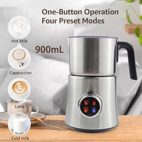 Máquina de espuma para café latte y chocolate caliente de 900ml 4