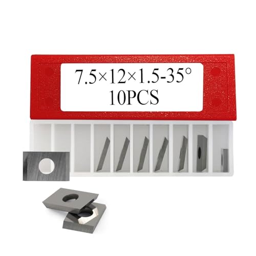 Indexable Rectangular Carbide Insert Grooving Knife 7.5x12x1.5mm-35° 2-edge for Trend Titman Router Cutters?LEUCO?Oertli Cutters 10 pieces