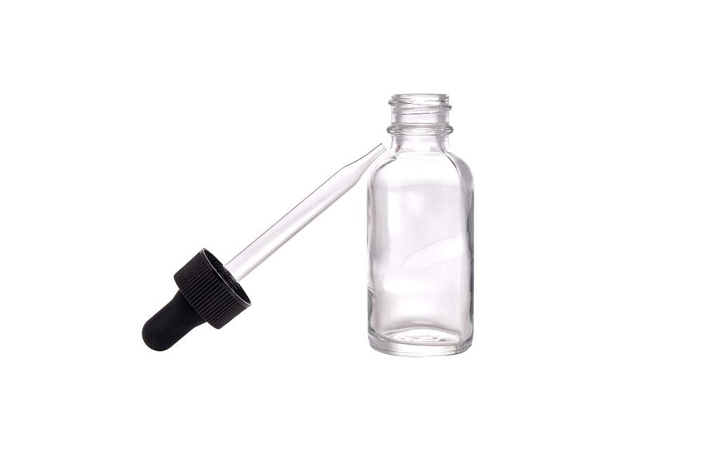 1 oz Boston Round Glass Bottles, Reusable Glass Storage Bottles