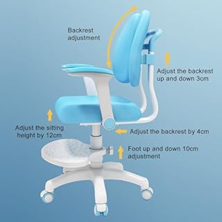 Locwanot sedia ergonomica girevole regolabile con braccioli e poggiapiedi per bambini