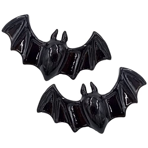 Ro Rox Kreepsville 666 Lil Black Bat Hair Slides Pair Barrette Gothic Accessory #TOP19