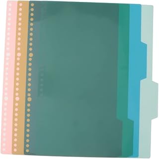 Ciieeo 5 Divisórias De Abas Inseríveis Abas Divisórias Inserir Índices Abas De Fichário Para Fichários Etiquetas De Plástico Notebook Marcador De Papel A4