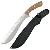 MedievalDepot Book of Eli Stainless Steel Machete Knife - Premium-Quality, Authentic Kukri Design,- 13.5-inch Blade with Nylon Sheath