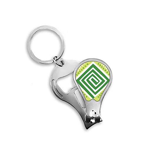 Coupe-ongles de pieds carrés verts Mexique motif totems civilisation ancienne