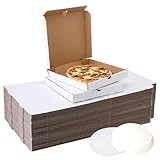 Photo Gallery mumufy 150 scatole per pizza in cartone ondulato da asporto, 10 x 10 cm, con 150 fogli di carta assorbente rotonda per olio, utensili da cucina per pizza, tortini, congelamento, barbecue, carne Photo Gallery mumufy 150 scatole per pizza in cartone ondulato da asporto, 10 x 10 cm, con 150 fogli di carta assorbente rotonda per olio, utensili da cucina per pizza, tortini, congelamento, barbecue, carne