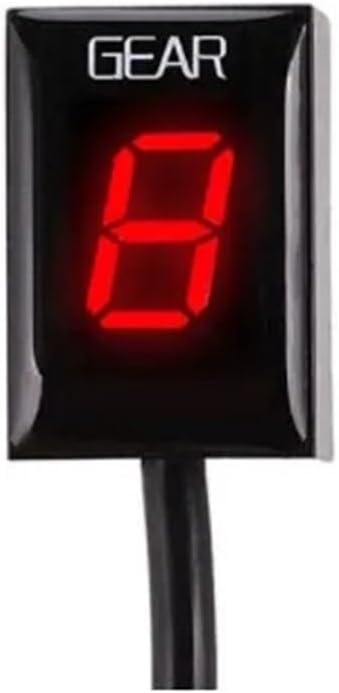 Digital Meter Display 1-6 Lever Motorcycle Display Gear Counter Speed Indicator Shift Light Universal for HO&NDA ECU Plug & Play Without Holder Indicator Meter Display