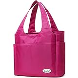 Scorlia Insulated Lunch Shoulder bag, Extra Large Lunch Tote Handbag, Durable Reusable Cooler Ladies