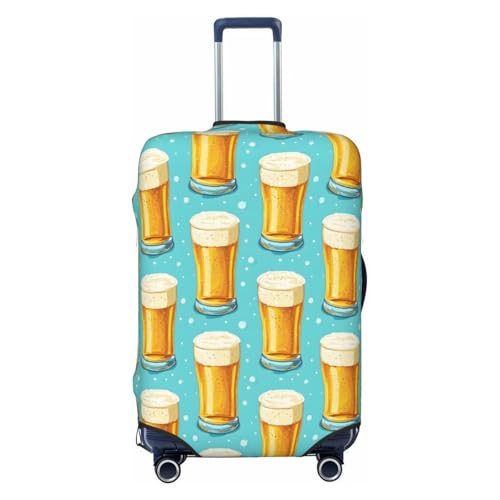Luggage Cover Protector - Beer Bubbles Print Fit 25-28 Inch Suitcase Covers for Luggage