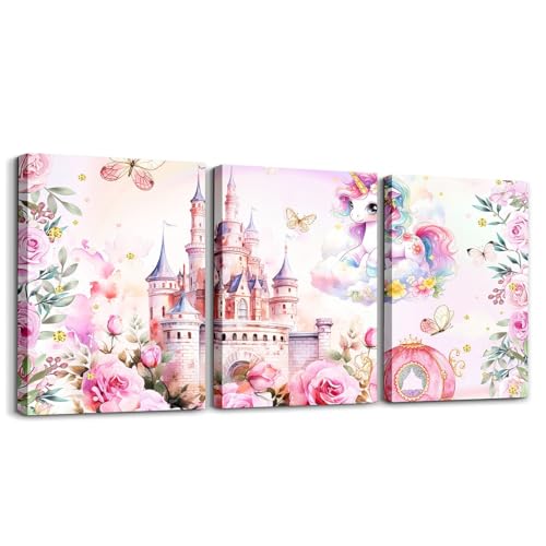 Affiches et impressions sur toile de fleurs roses pour chambre de princesse