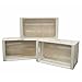 Set 3 Cassette Legno Frutta Nuove Resistenti Colore Bianco per scaffali e librerie 50x30x28