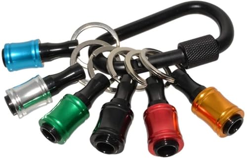 Facaincxs Bit Holder 1/4 Inch Hex Shank Screwdriver Bits Holder Extension Bar Keychain Screw Adapter Drill Change Hand-Held Screwdrivers Drill Bits Holder Portable cover