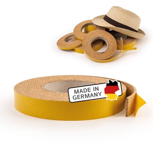 Rollo de corcho autoadhesivo - 5 m de largo, 2,5 cm de ancho, 3 mm de espesor - Made in Germany