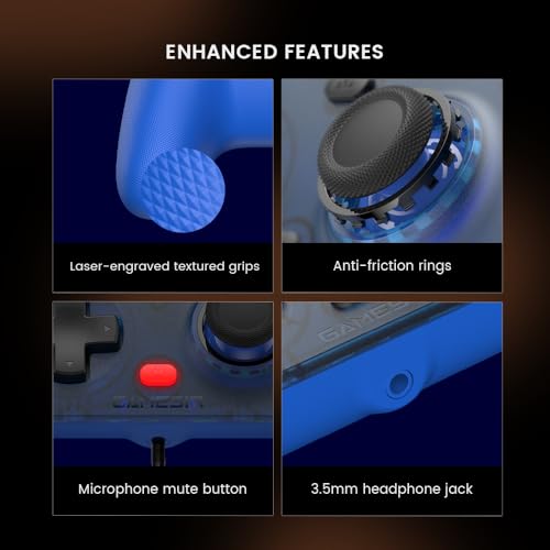 GameSir T7 Wired Controller for Xbox Series X|S, Xbox One & Windows 10/11, Plug and Play Gaming Gamepad with Hall Effect Joysticks/Hall Trigger, 3.5 mm Audio Jack - Blue by GameSir - Image 6