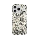 Blingy's for iPhone 17 Pro Max Case, Fun One Hundred Dollar Bill Style Cool Money Design Soft TPU Protective Case 6.9 inch (Money Design)
