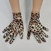 Xinsheinelry Stylish Leopards Print Gloves Soft Polyester for Men and Women Windproof Fashion