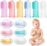  6 PCS Cepillo Dientes Bebe, bebé cepillo de dientes de los niños de silicona, Con Caja Cepillo Dedo Bebe Para, Seguro e higiénico, sin BPA (0-24 Meses) (purple)