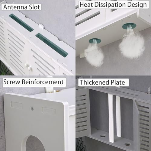 Stylish WiFi Router Storage Box - Decorative Router Hider for Wall or TV Stand, Functional Wall Organizer, Perfect for Home or Office Décor