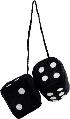 Bell Automotive Products Fuzzy Dice/Black (33605-1)