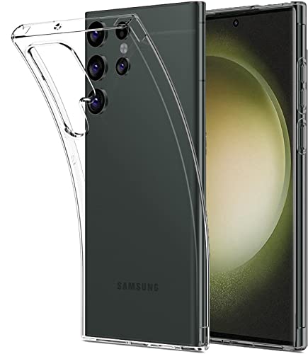 KP TECHNOLOGY Galaxy S23 Ultra Case - Thin Soft Silicone Gel Case Cover for Samsung Galaxy S23 Ultra (CLEAR)