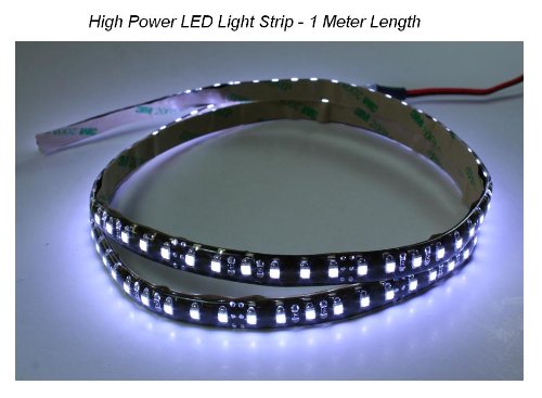Tira de luz LED 12V blanca para auto y avión miniatura 2