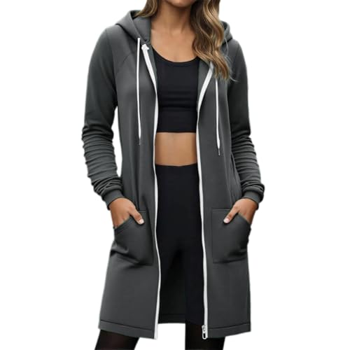 Sweat à capuche femme pull chaud hiver manches longues coton mode
