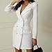 Cyber Monday Deals Women Breasted Front Dresses Fashion Elegant Button Blazer Dress Cute Work Winter Mini Dresses Business Suit Jackets