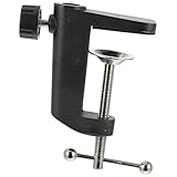 Generic Micrófono Mesa Montaje Abrazadera Micrófono Soporte Base Base Base (Negro)