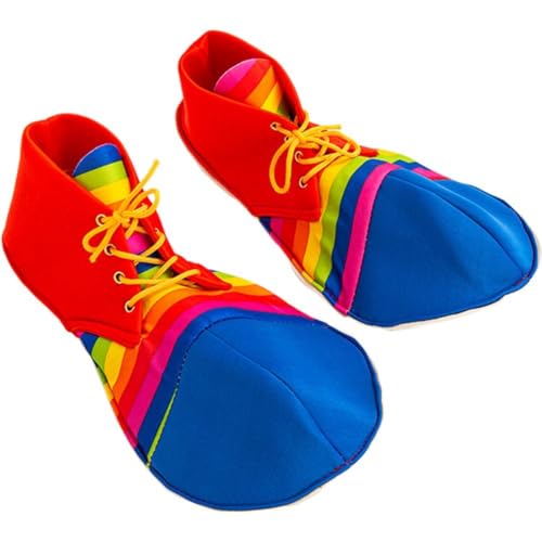 Bemvp Zapatos De Payaso Arcoíris, Zapatos De Fiesta De Carnaval, Accesorios De Disfraz De Payaso, Accesorios De Actuación para Cosplay para Mujeres Y Hombres, Graduación