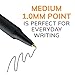 BIC Soft Feel Black Retractable Ballpoint Pens, Medium Point (1.0mm), 12-Count Pack, Black Pens With Soft-Touch Comfort Grip
