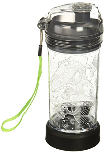 Igloo YEW Stuff - Kids Water Bottle - LED Light Up Design - Pizza Dinosaur - 14oz